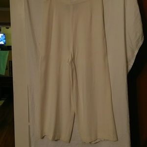 Off white crepe Pallozo pants , gently worn